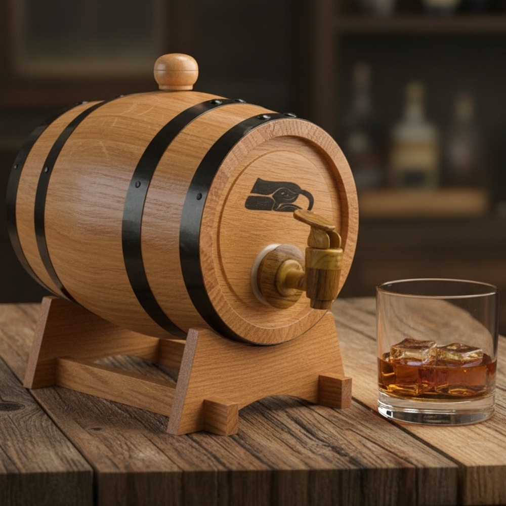 Rare Seattle Seahawks 2 Liter Oak Whiskey / Wine Barrel With Stand/Rack & Spigot